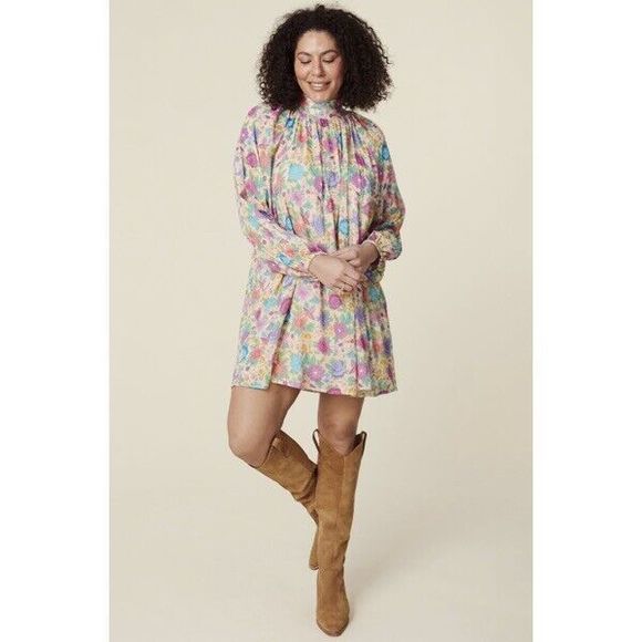 Spell Dresses & Skirts - New SPELL MOSSY HIGH NECK MINI DRESS Spring Garden SIZE Medium